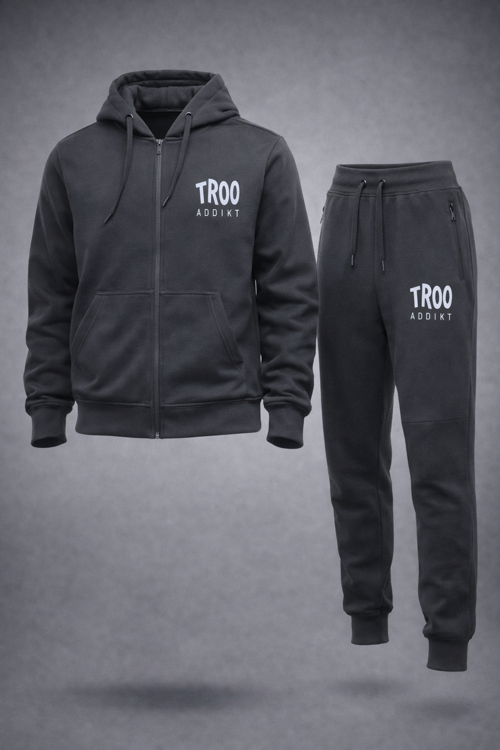 TROOADDIKT 2PC HOODIE & SWEATPANTS TRACKSUIT SET