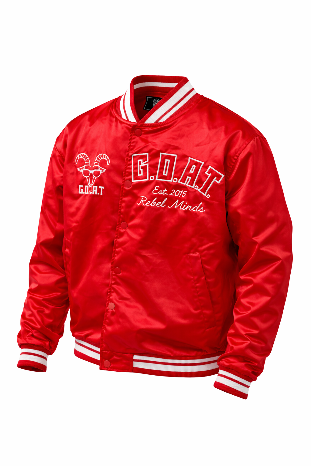 G.O.A.T. Satin Varsity Jacket