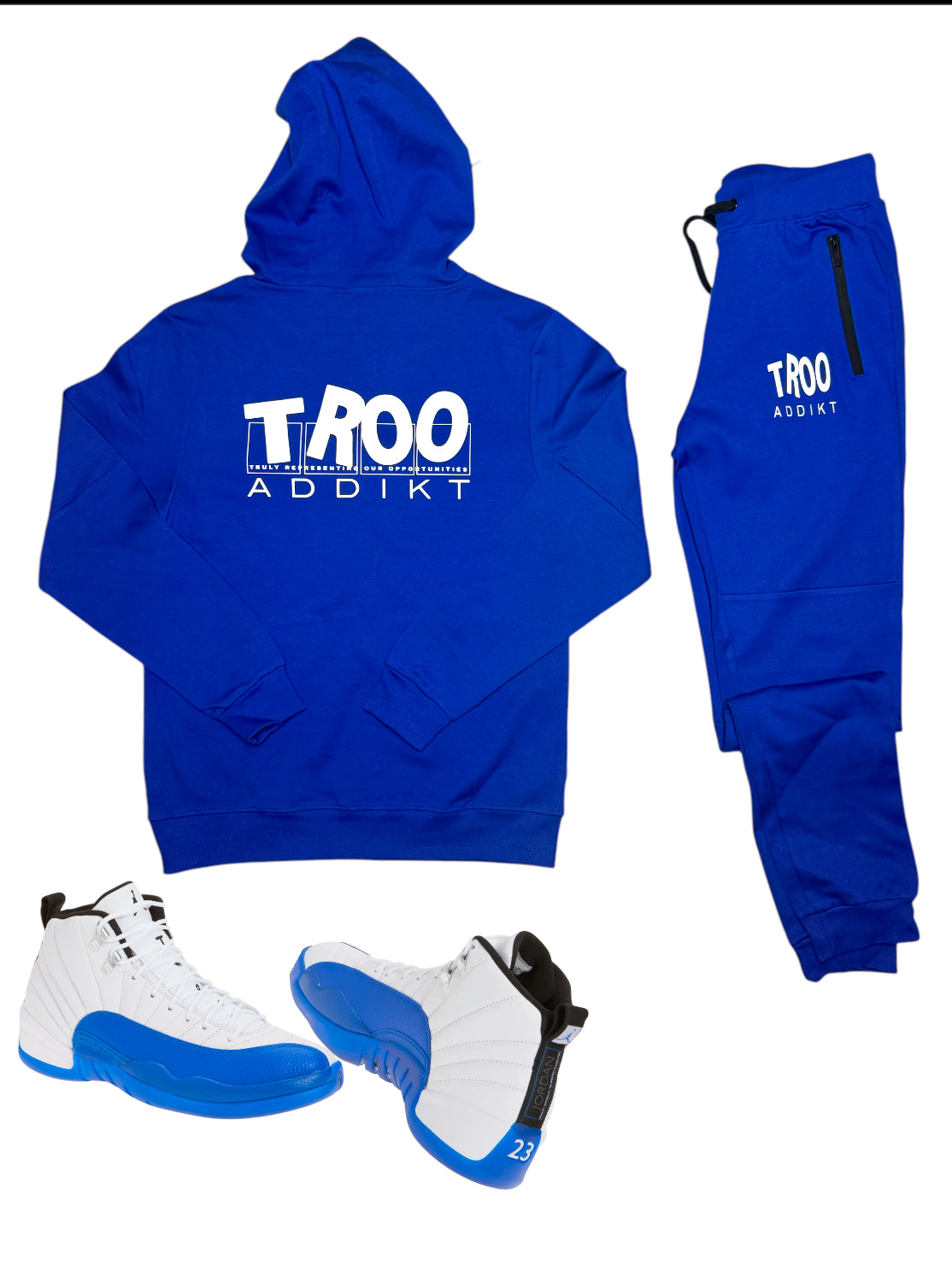 TROOADDIKT 2PC HOODIE & SWEATPANTS TRACKSUIT SET