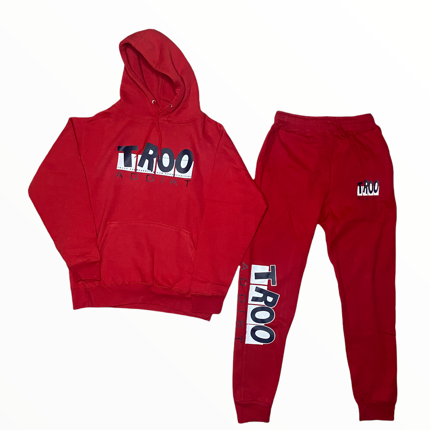 TROOADDIKT 2PC HOODIE & SWEATPANTS TRACKSUIT SET