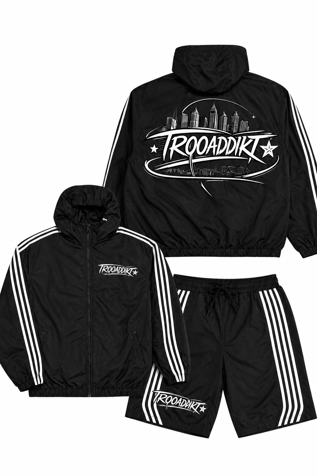 TROO ADDIKT Windbreaker Short Set