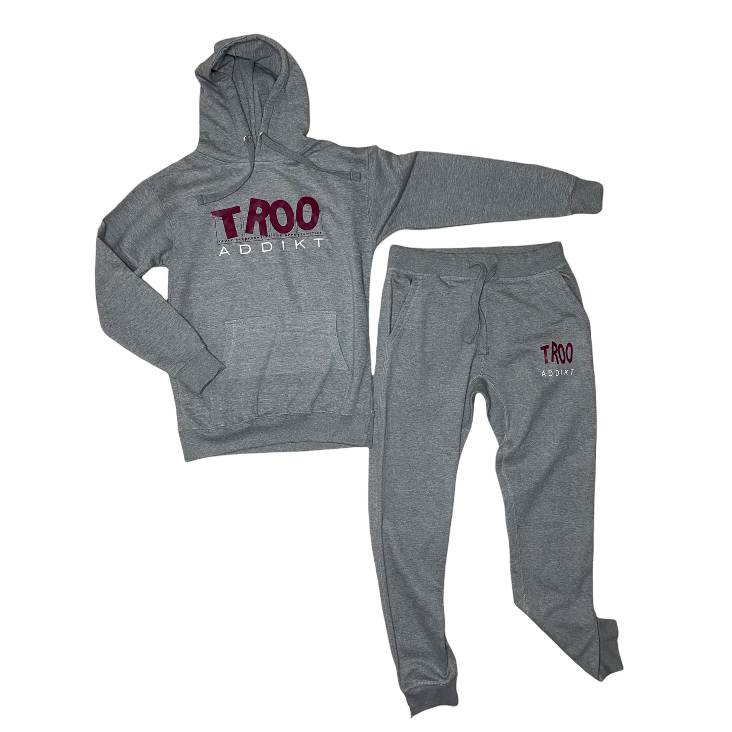 TROOADDIKT 2PC HOODIE & SWEATPANTS TRACKSUIT SET